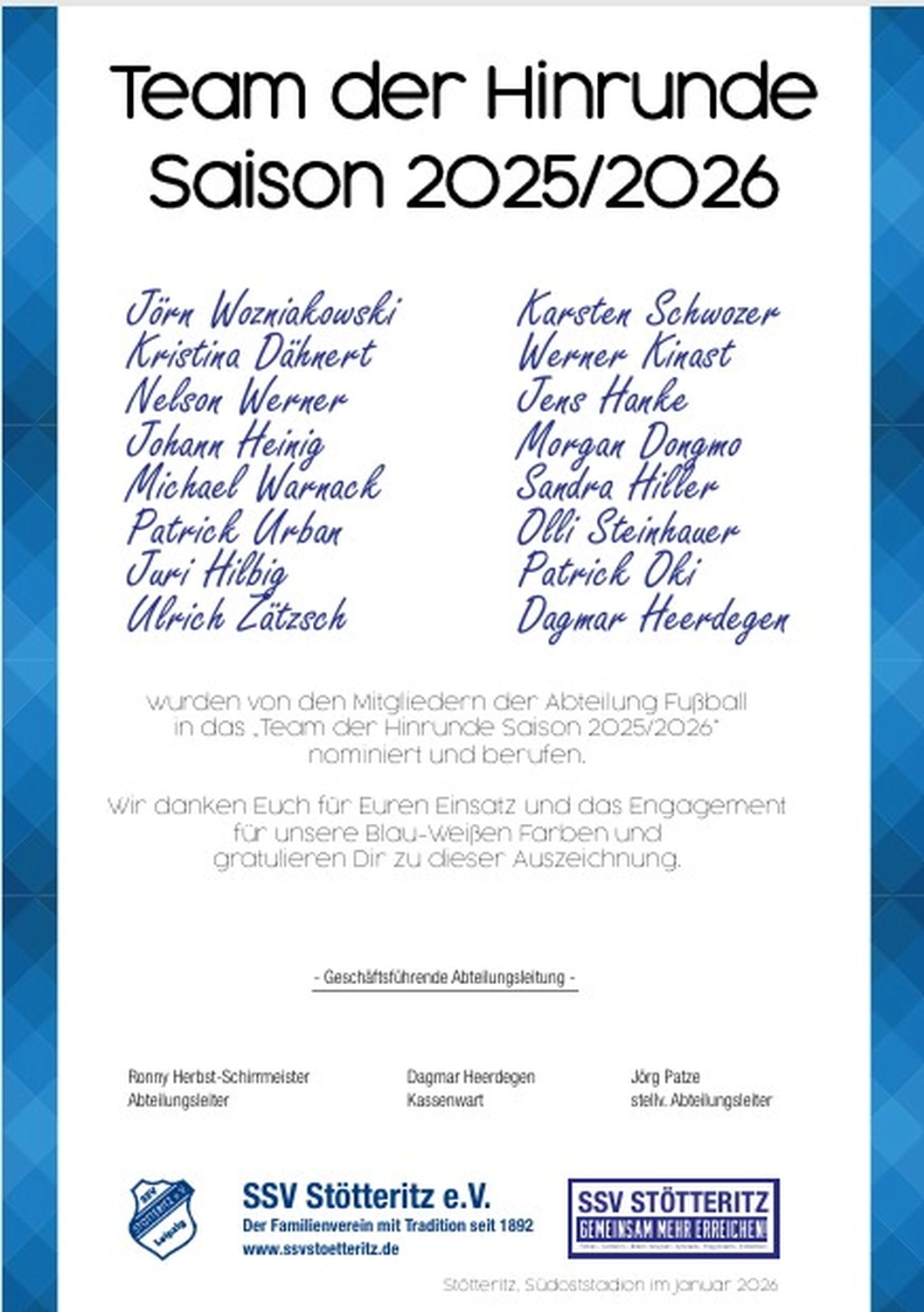 Ssv Stötteritz E. V - Sportverein -Flyer 
